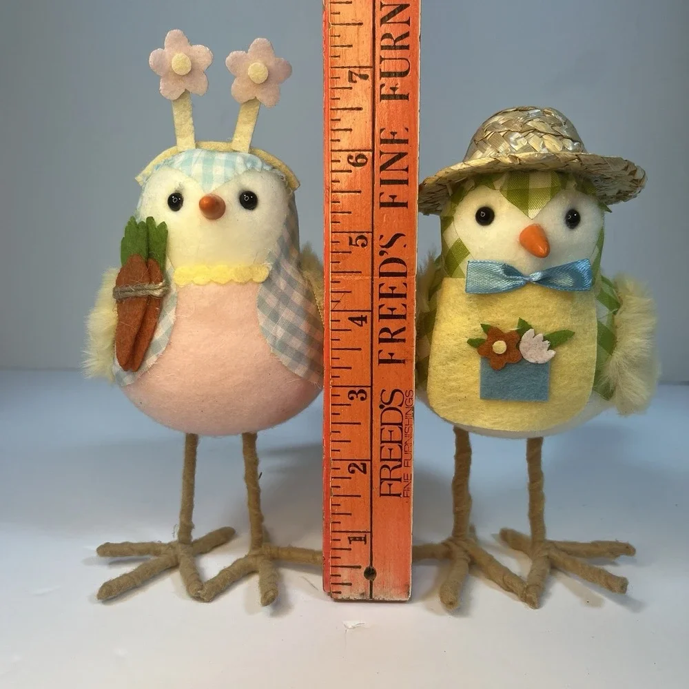 Walgreens Spring Easter‎ Feather Friend Fabric Bird Couple Flowers Decor